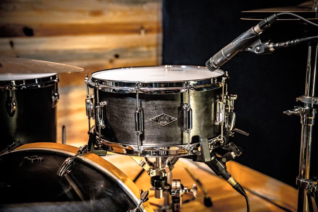 Opnamesessie in drumstudio