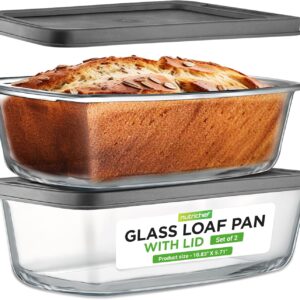 2 glazen cakevormen met deksel