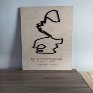 GPX-routekaart op hout